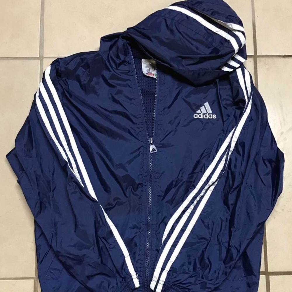 Blue Adidas Windbreaker